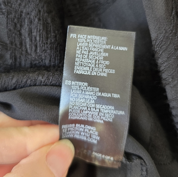 NWT Reiss Rosie Lace Top in Black 0 - Picture 9 of 12